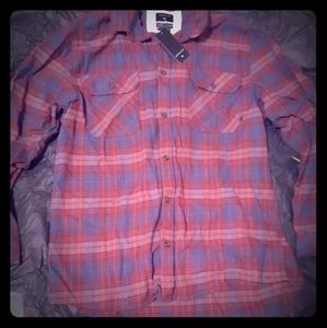 Men's Red/Blue casual Button Down Flannel shirt 2x